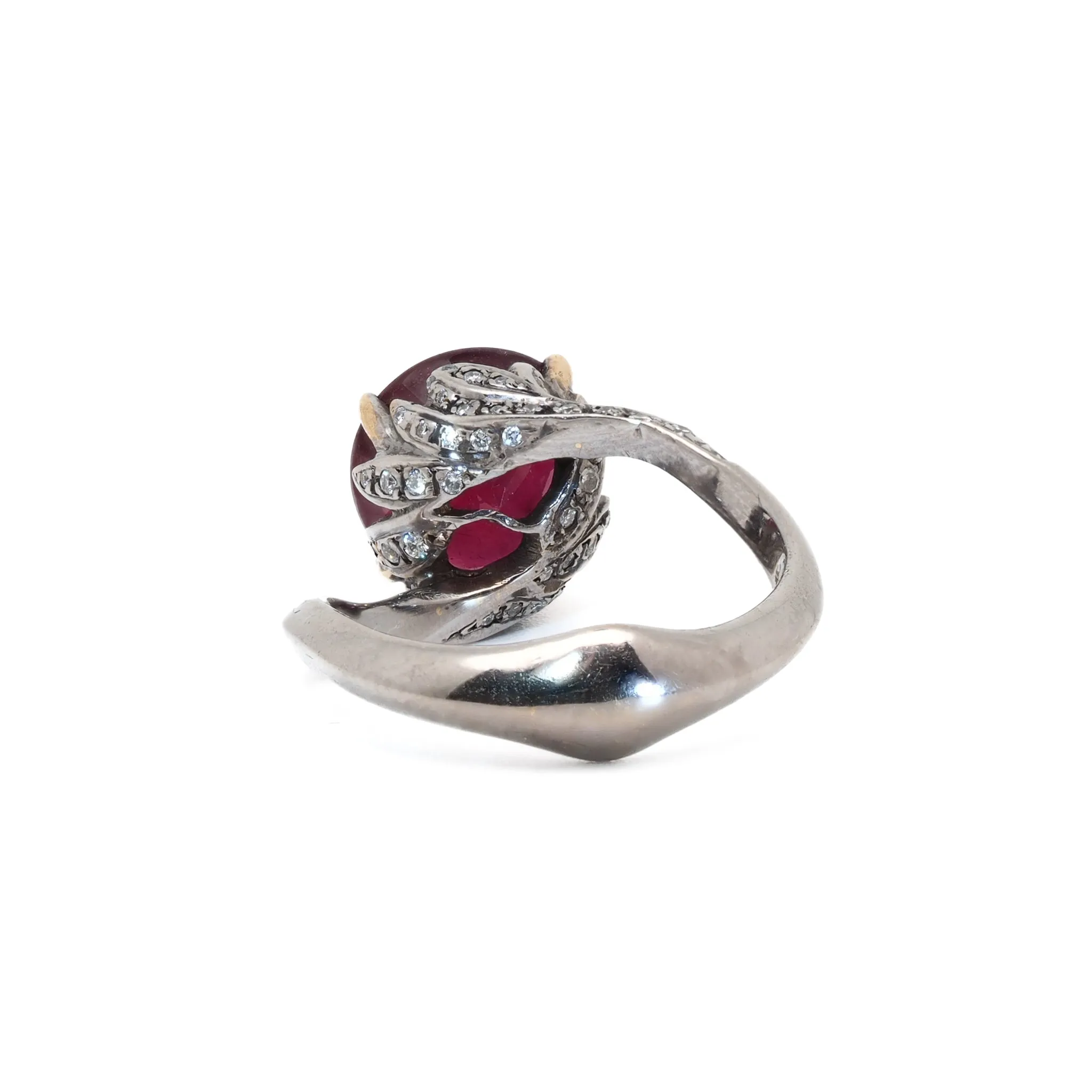 Twisted Ruby Engagement Ring