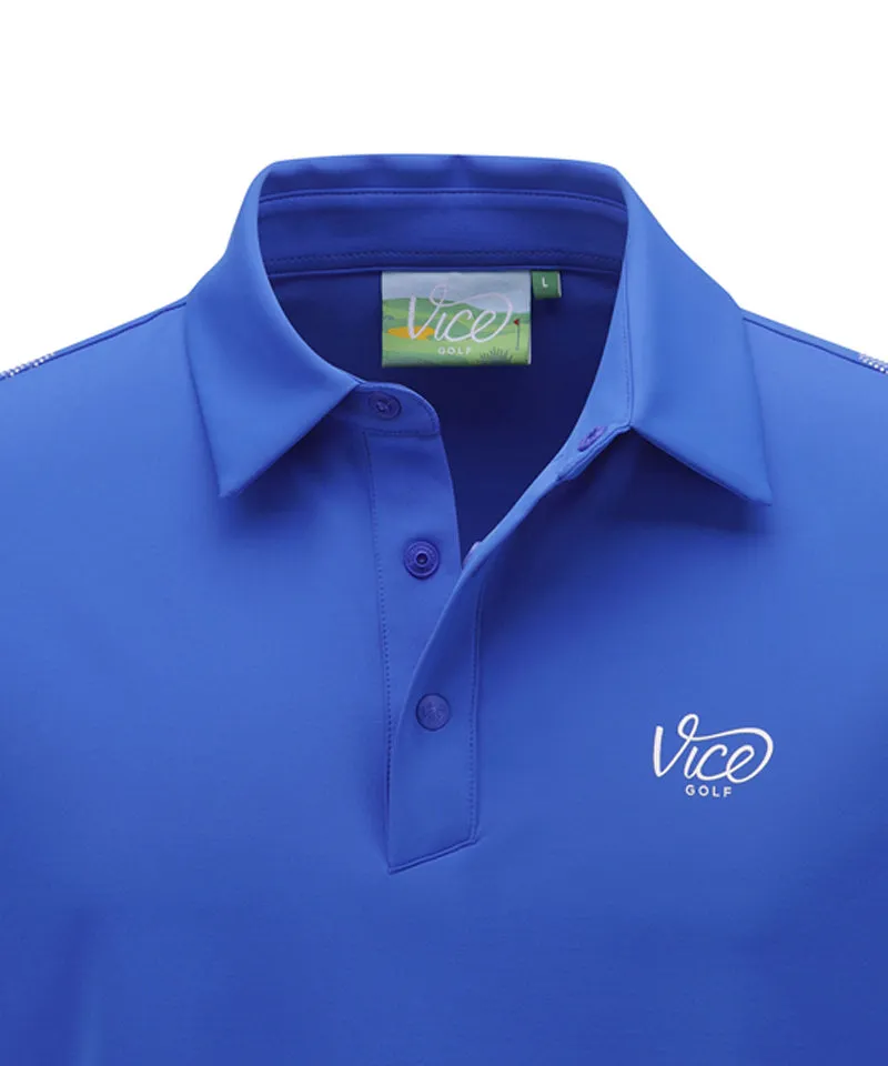 Vice Golf Atelier Men's V Signature Polo T-Shirts - Royal Blue