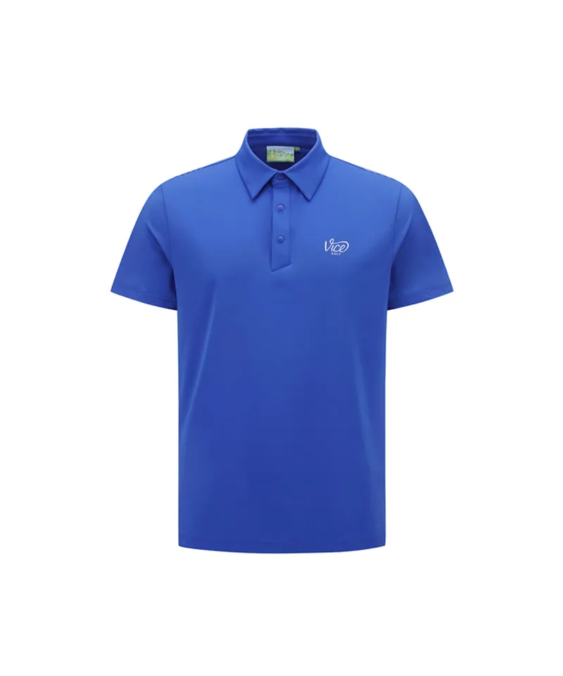 Vice Golf Atelier Men's V Signature Polo T-Shirts - Royal Blue