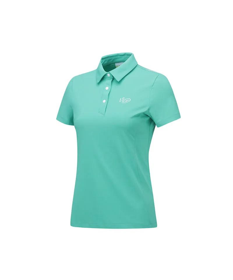 Vice Golf Atelier Women V Signature Polo T-Shirts - Jade