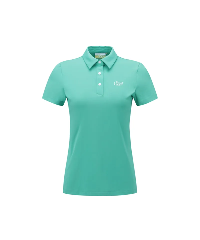 Vice Golf Atelier Women V Signature Polo T-Shirts - Jade