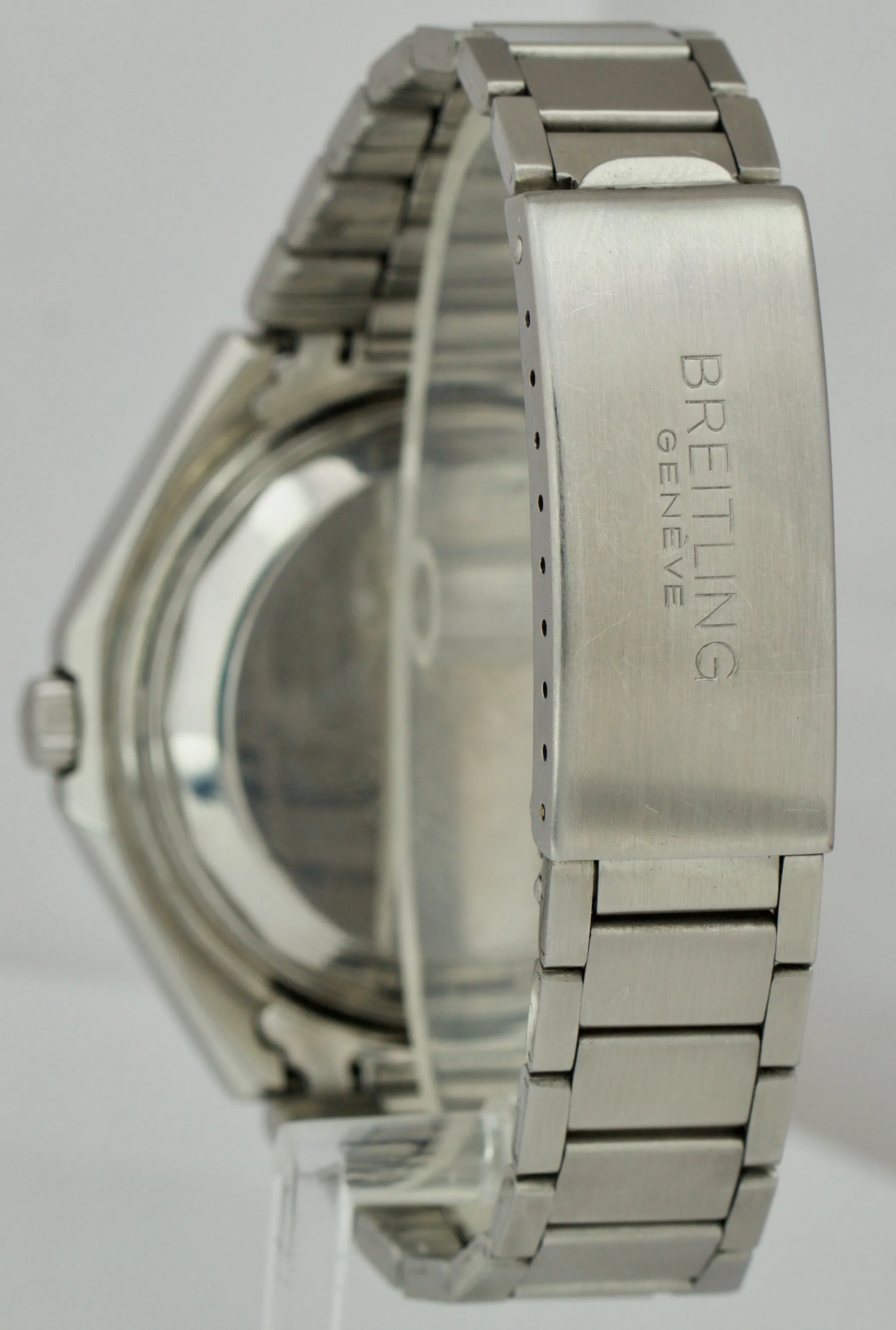 Vintage Breitling Navitimer Chronograph Black 1806 Stainless Steel 48mm Watch