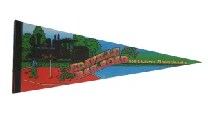 Vintage Edaville Railroad South Carver Felt Flag Pennant