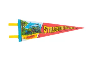 Vintage Strasburg Railroad Pennsylvania Felt Flag