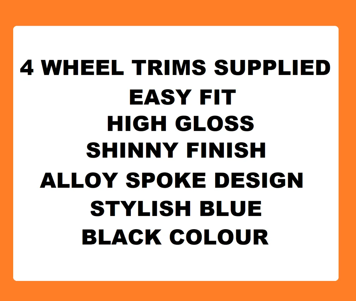 Vw Golf V Black Blue Wheel Trims Covers (2003-2009)