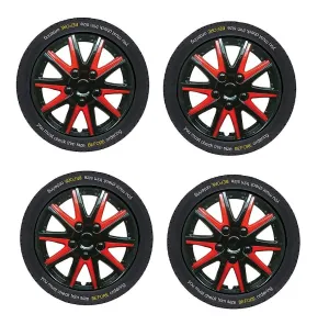 Vw Golf V Black Red Wheel Trims Covers (2003-2009)