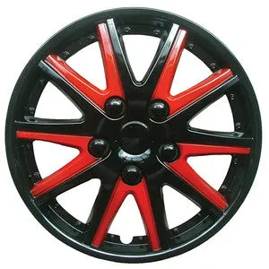 Vw Golf V Black Red Wheel Trims Covers (2003-2009)