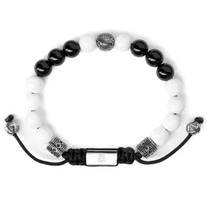 White Agate, Black Onyx, and Silver Tropez