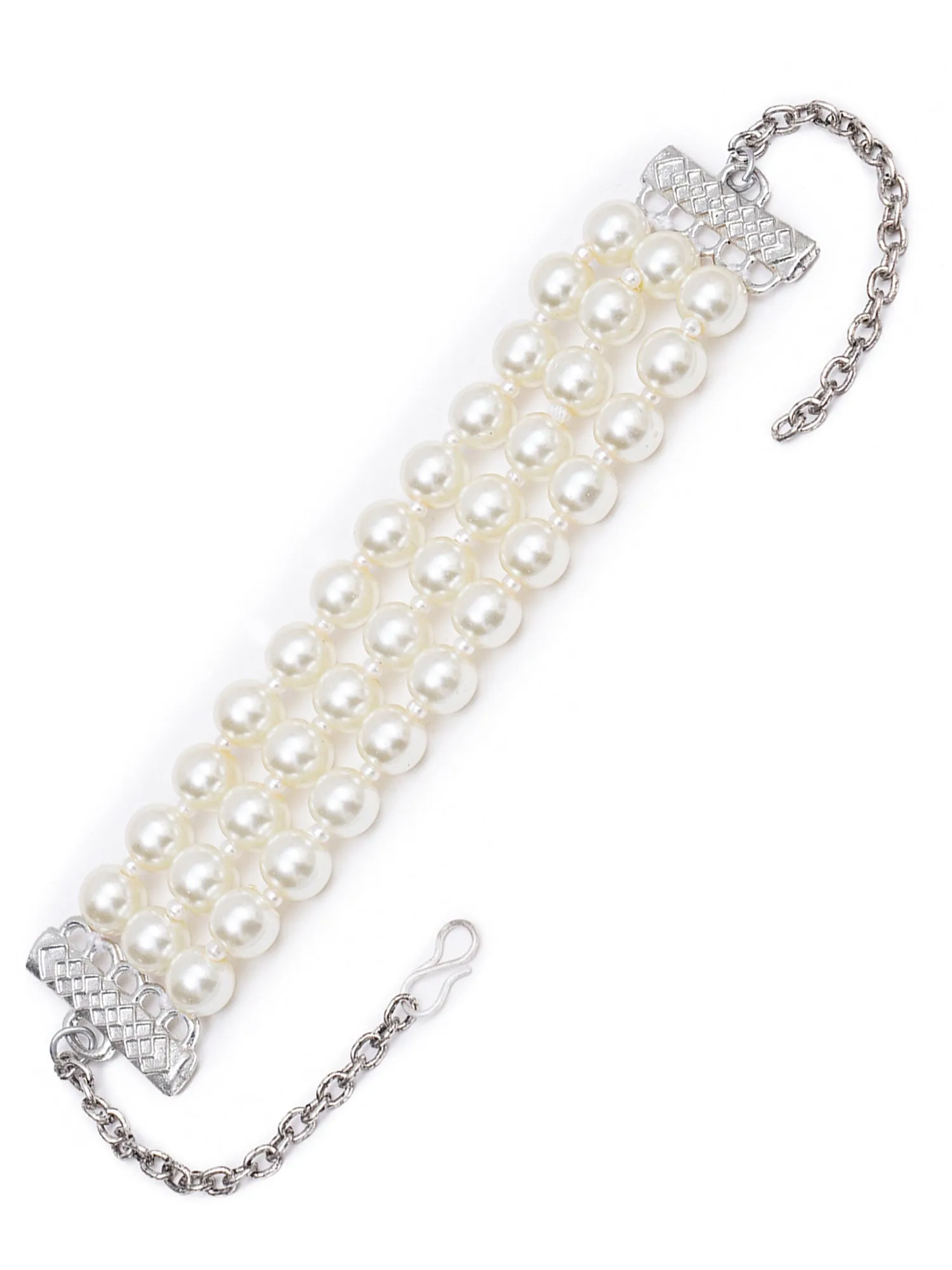 White Pearl Beaded Bracelet