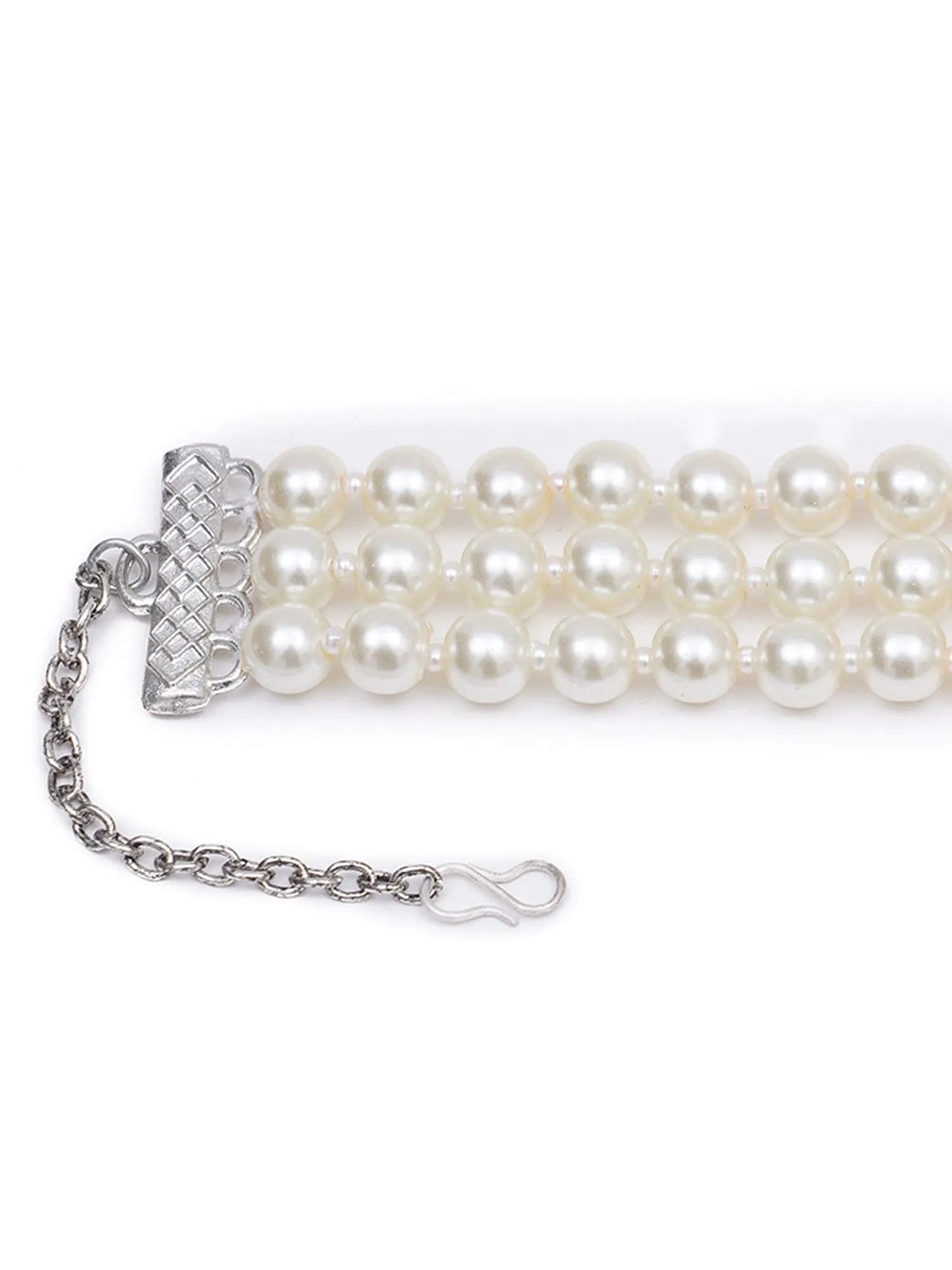 White Pearl Beaded Bracelet