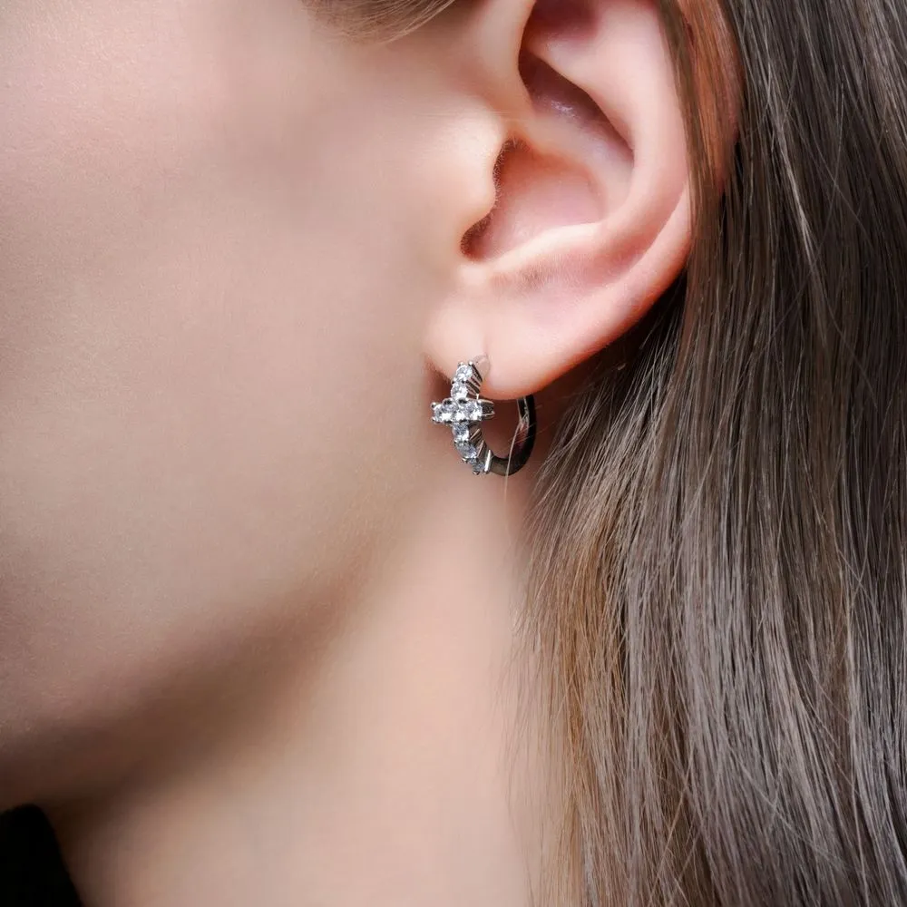 WIC | Cute Round Cross Earrings