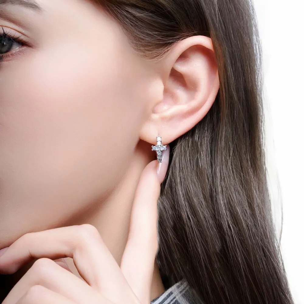 WIC | Cute Round Cross Earrings