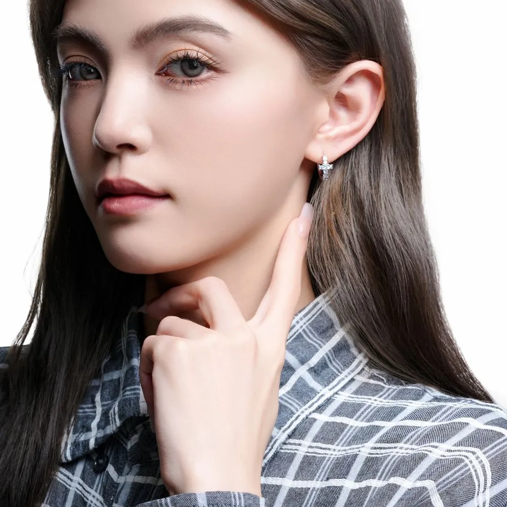 WIC | Cute Round Cross Earrings