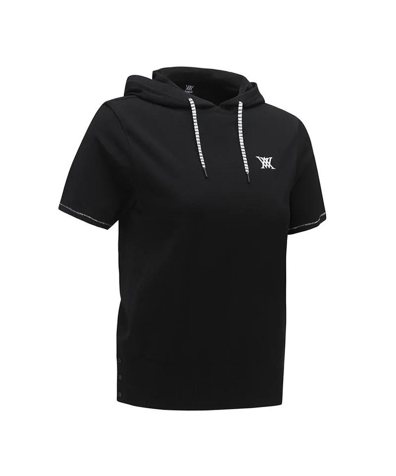 Women Hoodie Point Sweater - Black