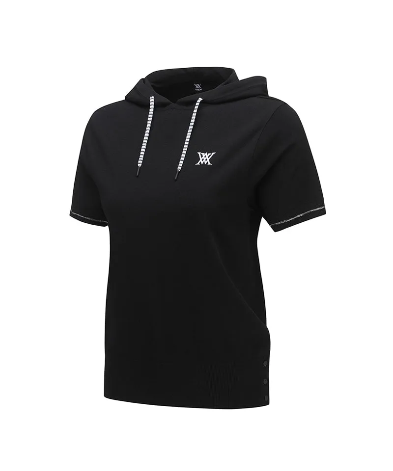 Women Hoodie Point Sweater - Black