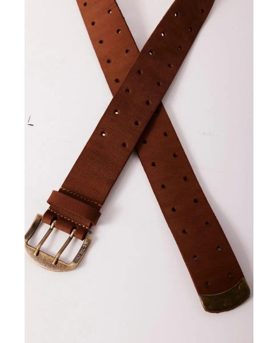 WTF Double Cross Belt Cognac