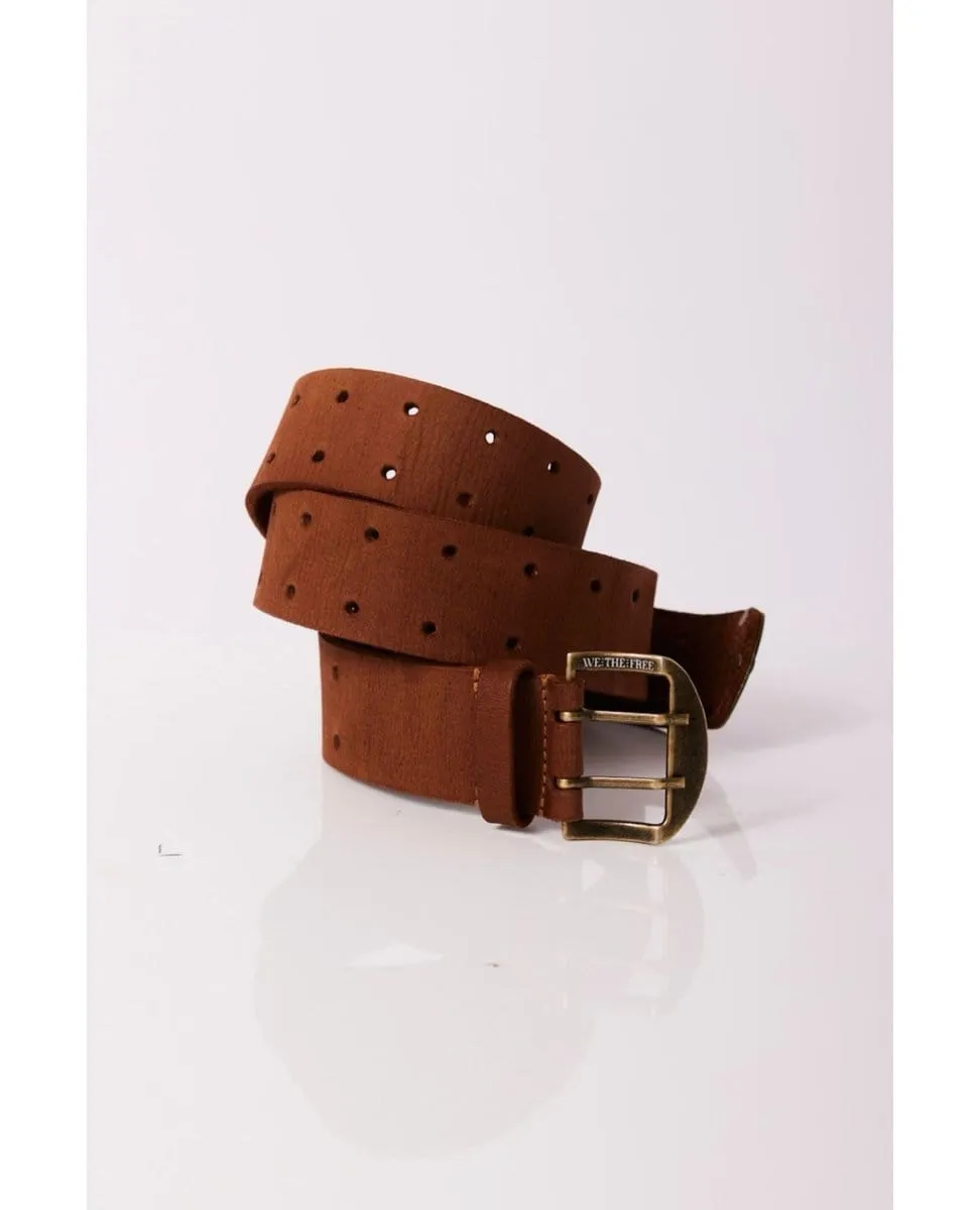 WTF Double Cross Belt Cognac