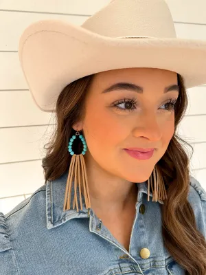 Yellow Leather Dangle Drop Earring