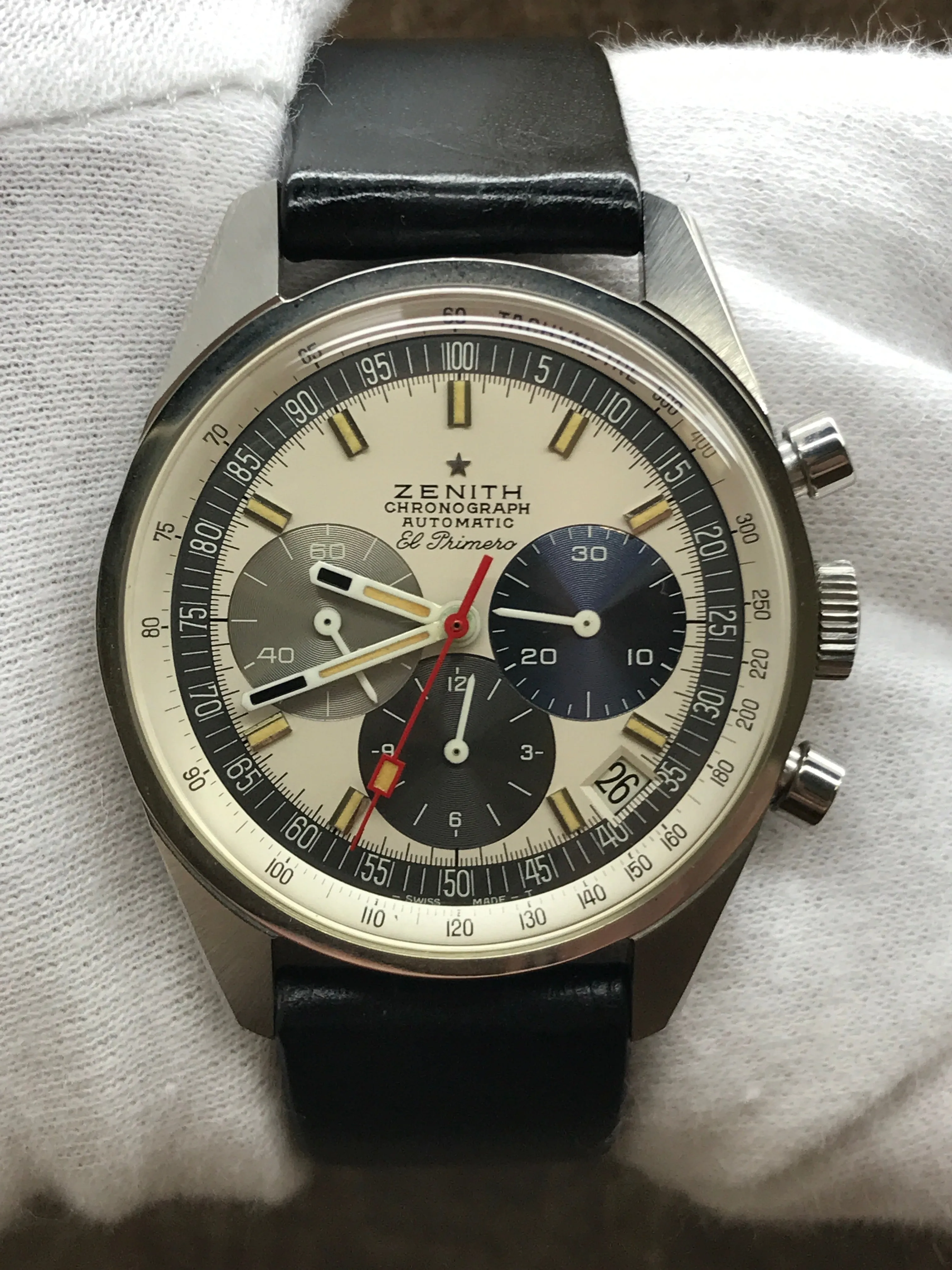 Zenith El Primero A386 White Tri-Color Dial Automatic Men's Watch