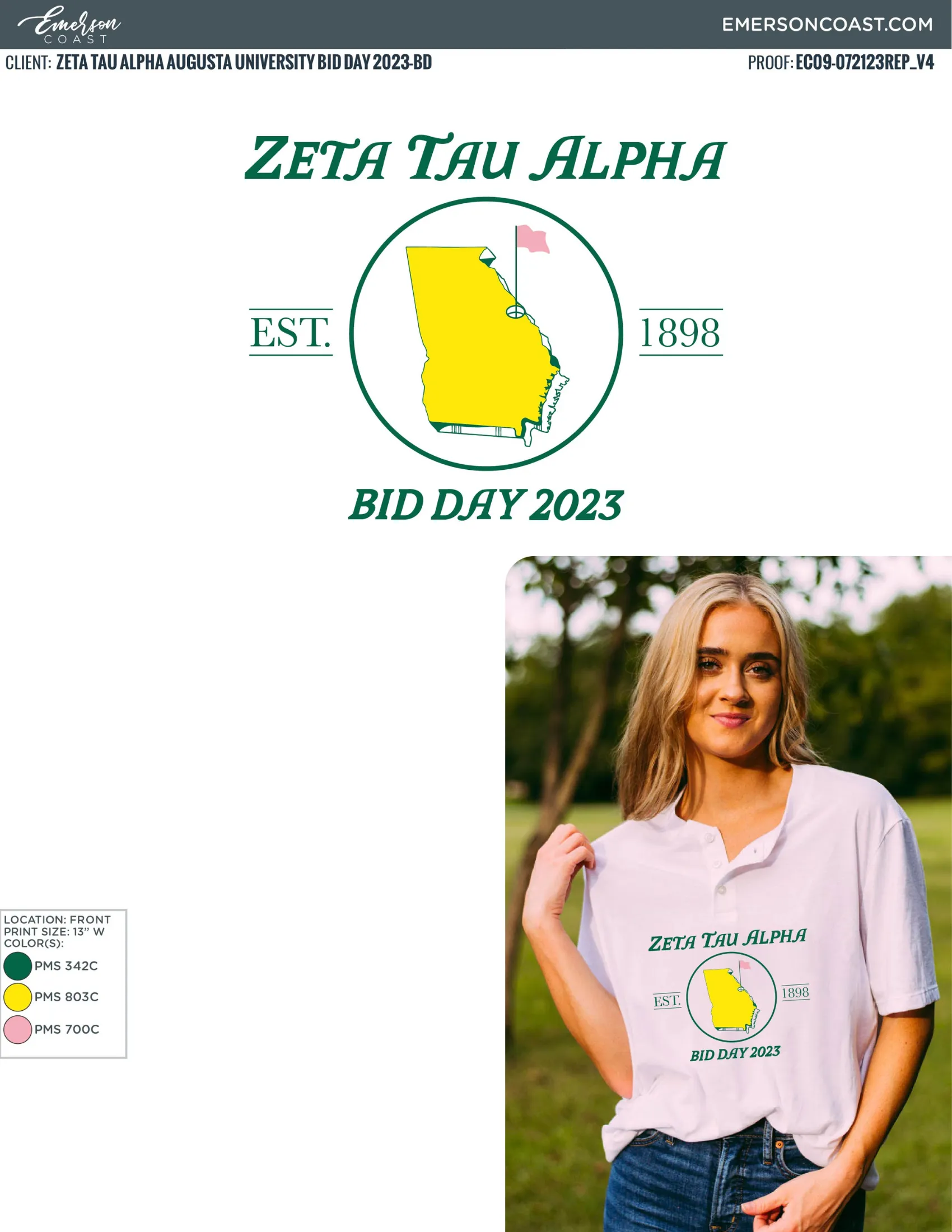 Zeta Tau Alpha Golf Par-tee Bid Day Henley